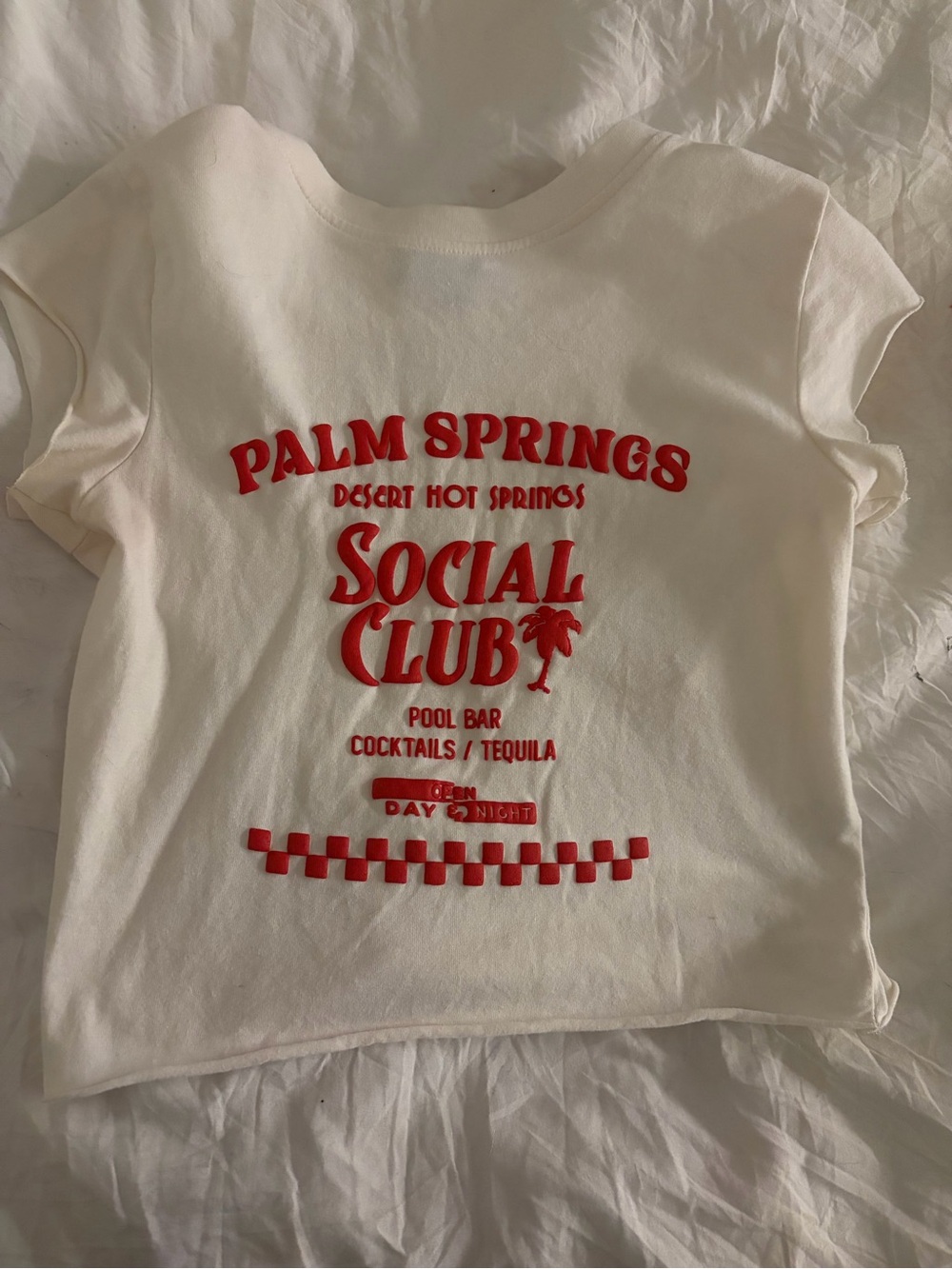 "Palm Springs Social Club" Graphic Tee - White/Red
